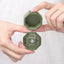 Caja terciopelo anillos 3 ranuras boda vintage verde