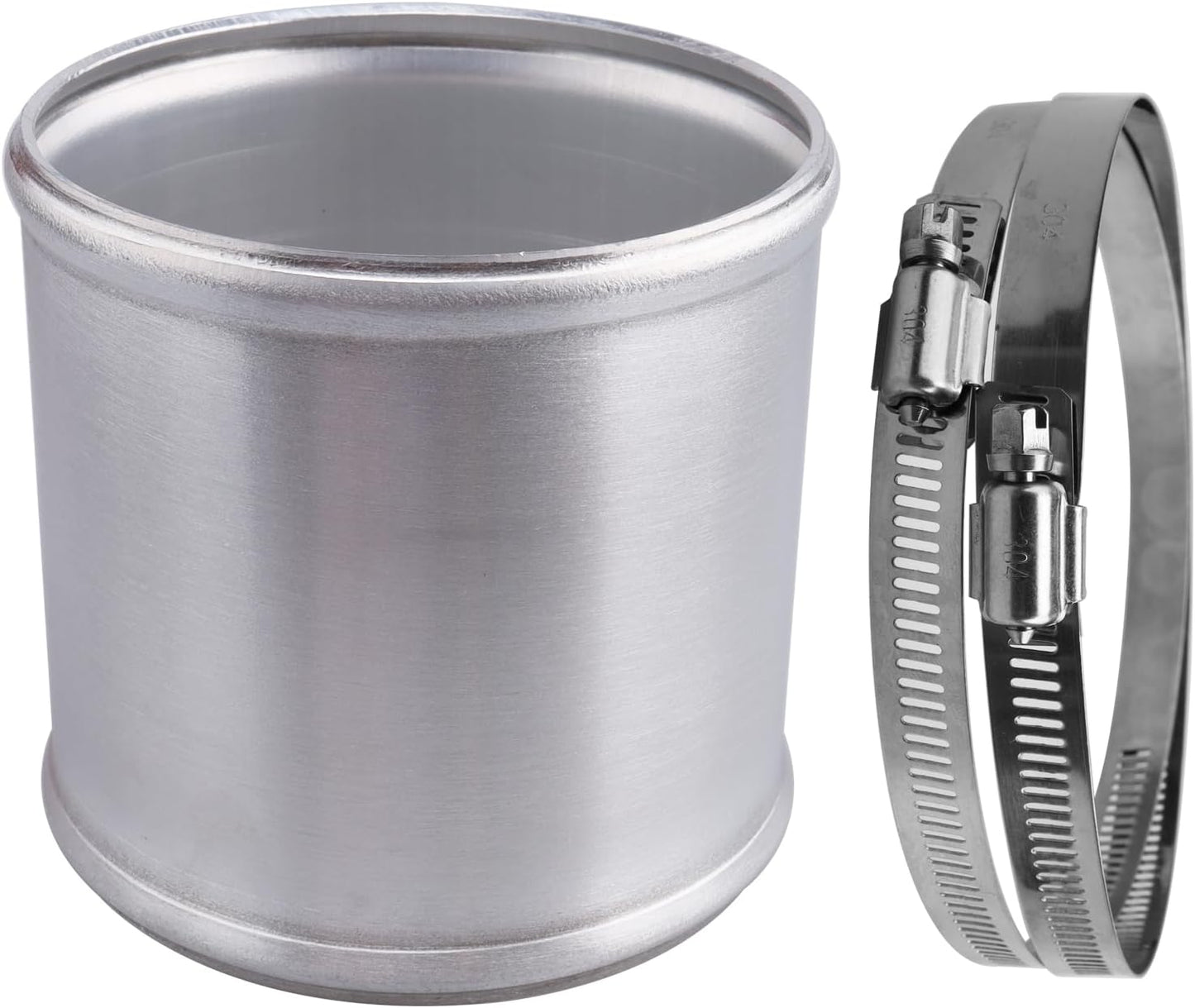 Conector tubo silicona aluminio 4" abrazaderas acero inox
