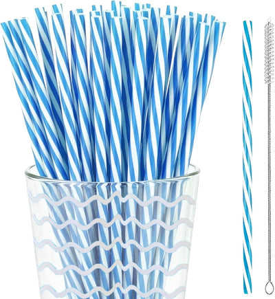 50 popotes reutilizables para verano playa piscina fiesta azules duras