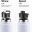 Botella agua acero inox doble pared con popote 710ml
