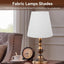 Set 6 pantallas barril tela blanca para candelabro 3.7x5.1x5.5pulg