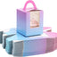 100 Cajas Cupcakes 3.6x3.6x4.3" con Manija Degradado