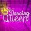 Letrero neón Dancing Queen para salón de baile y fiesta