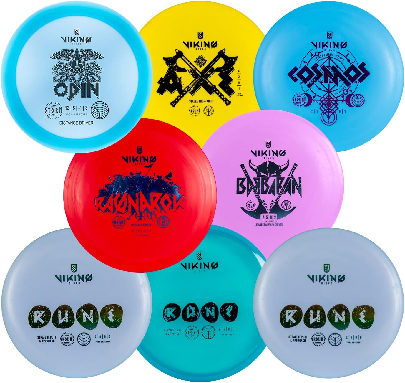 Set 8 discos golf PDGA putter medio rango calle