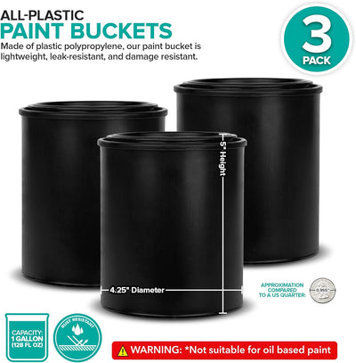 Cubo plástico 1qt pack 3 sello hermético resistente