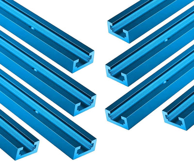 8 Pzas Pista T Carpintería 48pulg Azul Aluminio