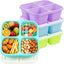 Pack 4 Recipientes Bento Box Reutilizables Apilables