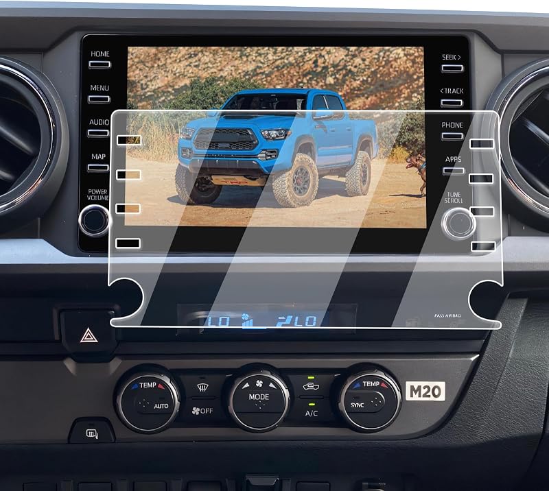 Protector pantalla vidrio templado 8" Toyota Tacoma 2020-23