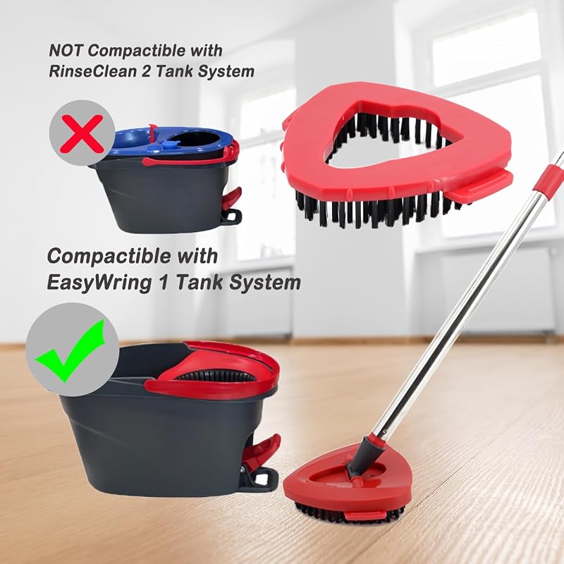 2 Cepillos Spin Mop 1 para piso baño cocina azulejos