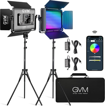Luz LED RGB con control Bluetooth 50W para estudio YouTube