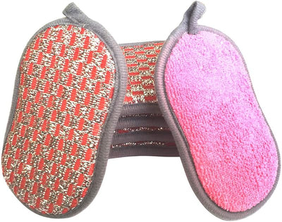 6 Pzas Esponjas Microfibra Doble Efecto Antiarañazos para Cocina