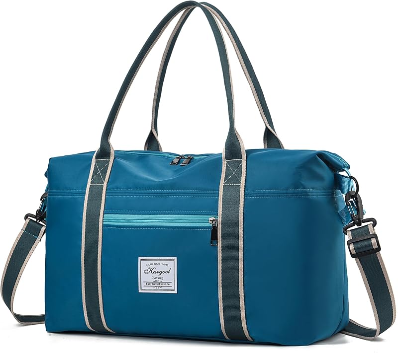 Bolsa gimnasio plegable con bolsillo húmedo para mujer