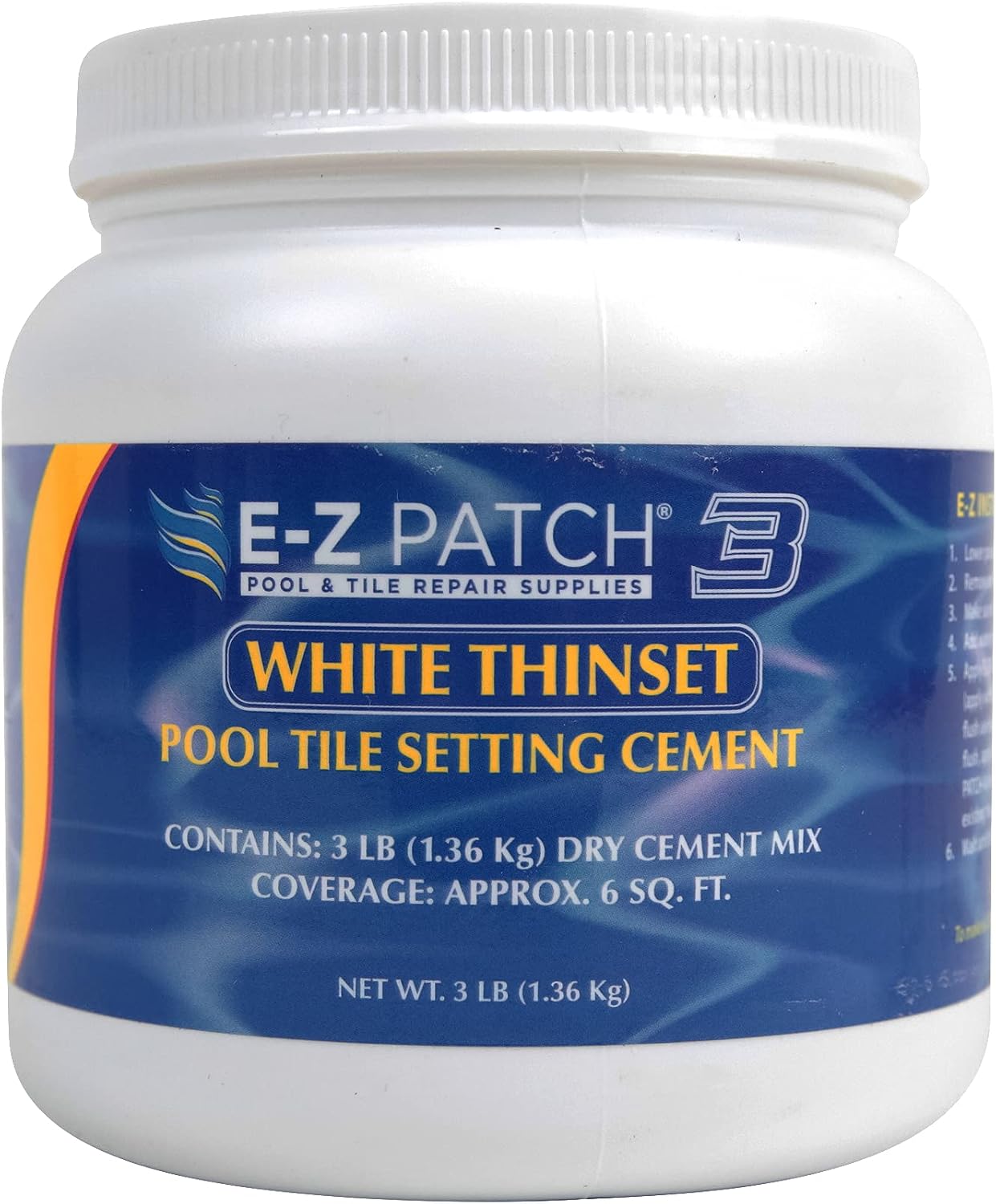 Cemento Fijación Azulejo Piscina 3lbs Blanco