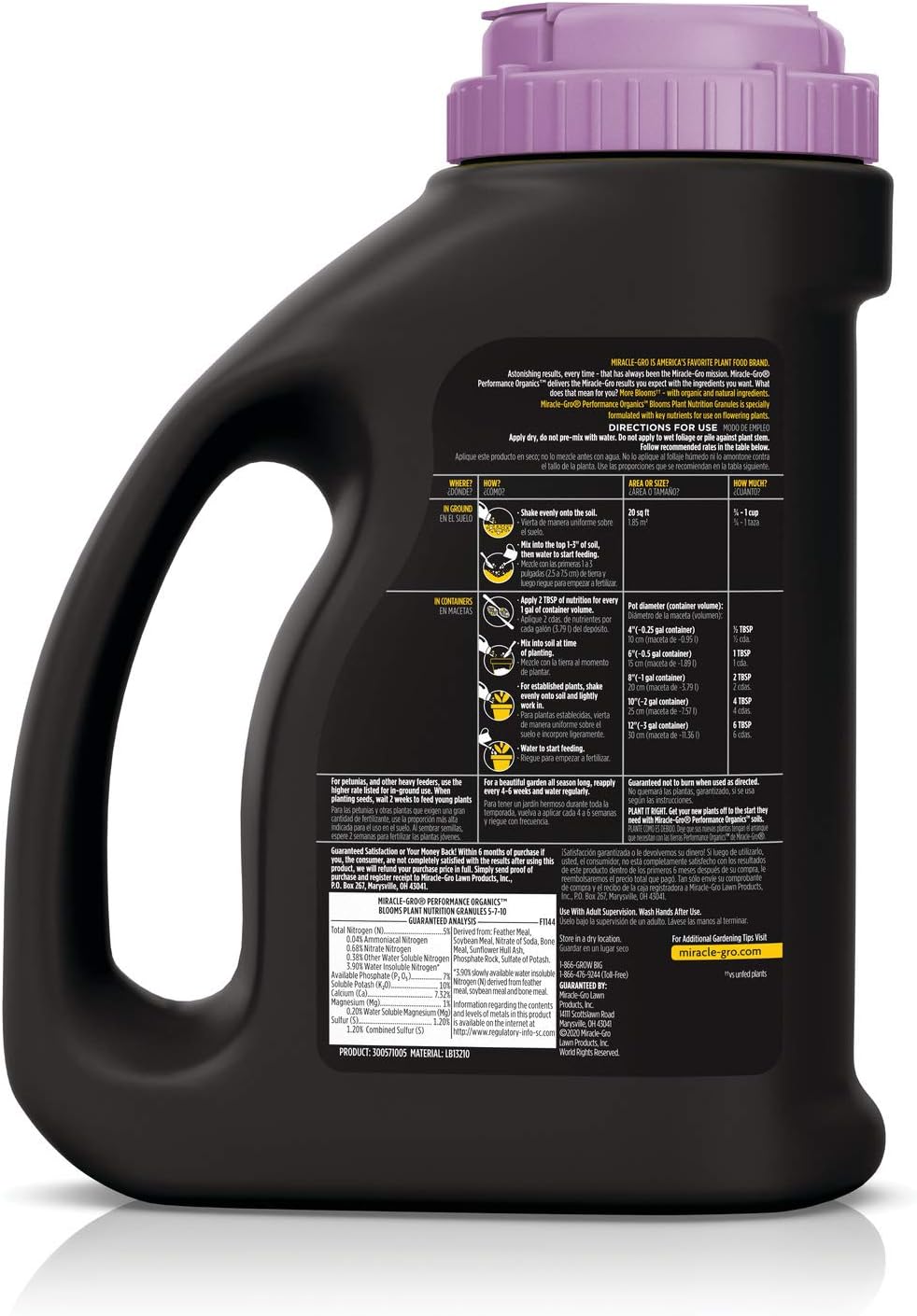 Gránulos nutricionales para plantas con flores 2.5lb