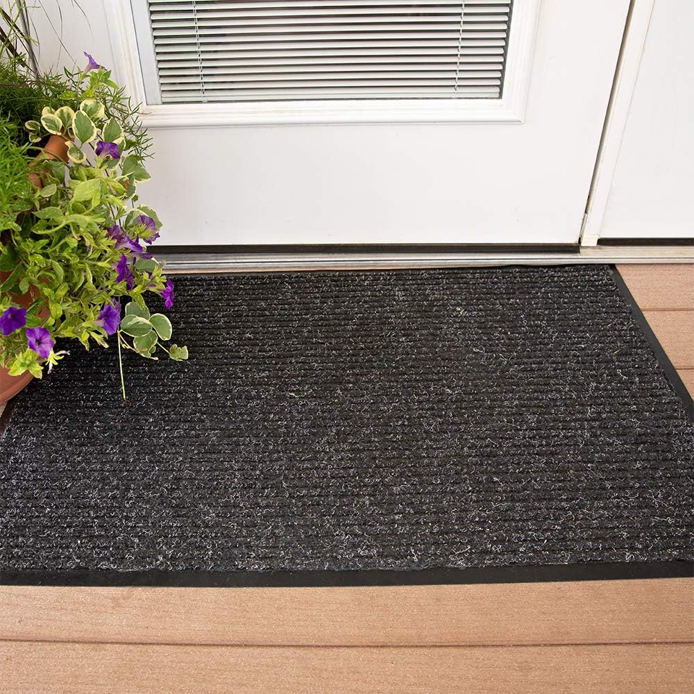 Alfombra entrada 3x5ft absorbente antiderrapante carbón