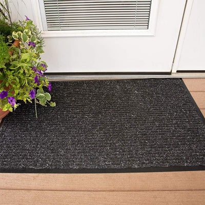 Alfombra entrada 3x5ft absorbente antiderrapante carbón