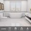 Mosaico mármol blanco Carrara hexagonal 2" pulido 5 hojas