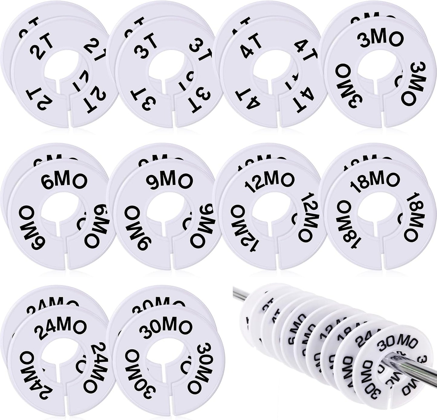Pack 20 divisores percheros redondos para ropa