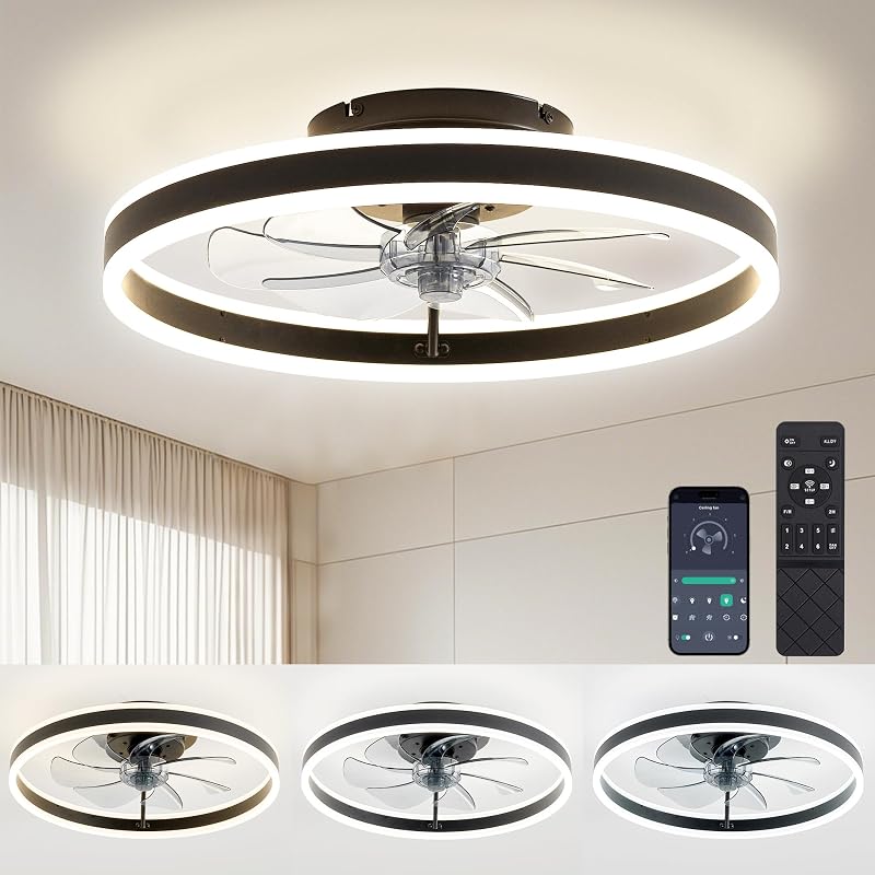 Ventilador techo Fandelier 20" control remoto 6 velocidades