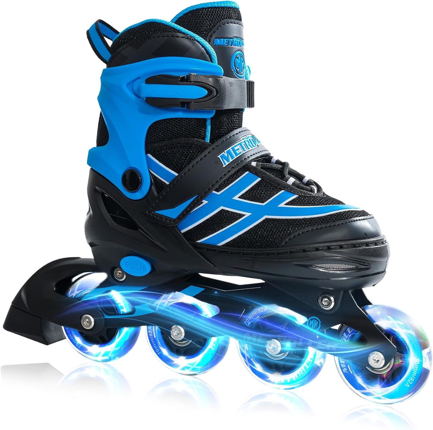 Patines en línea ajustables ruedas iluminadas niños