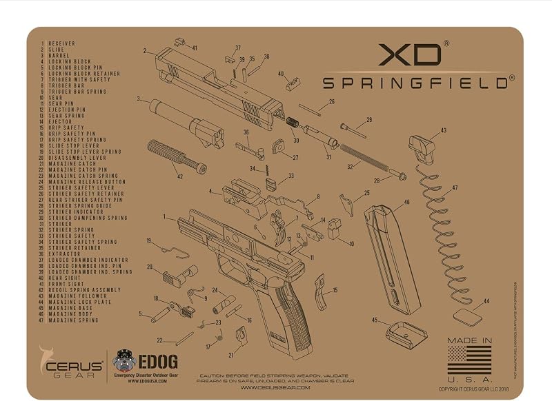 Alfombrilla limpieza XD comp Springfield Armory