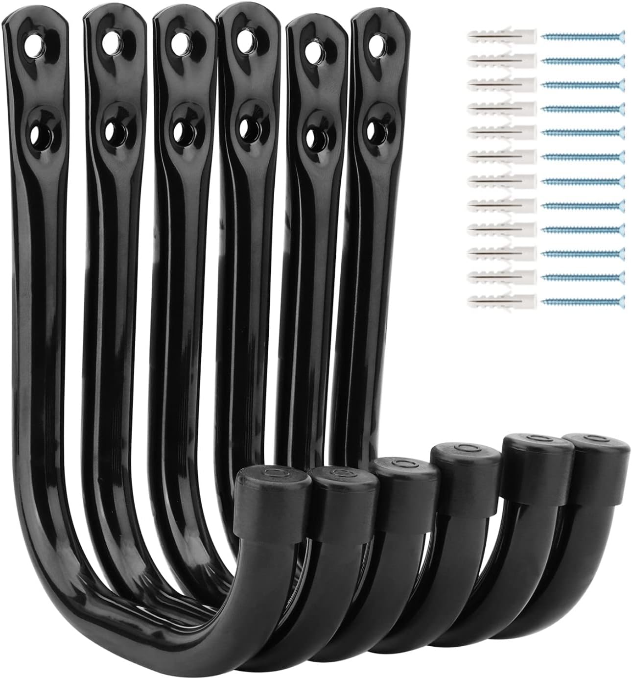 6 Ganchos Almacenamiento Resistentes 4.1" Capacidad 45lb