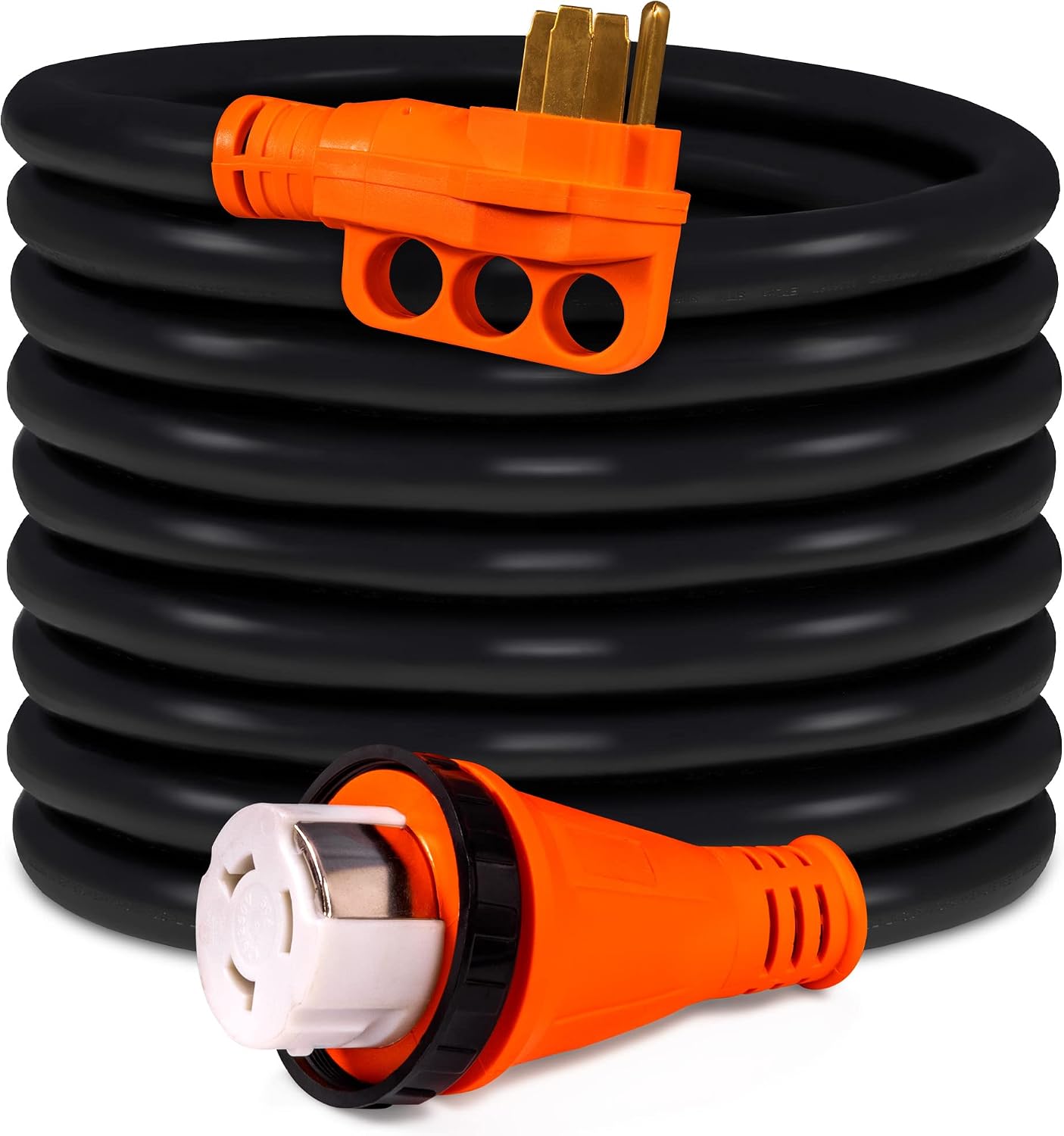 Cable extensión generador RV 50pies 50A NEMA14-50P con luz