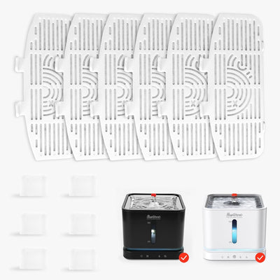 6 Filtros Fuente Agua Gatos para 3L/100oz