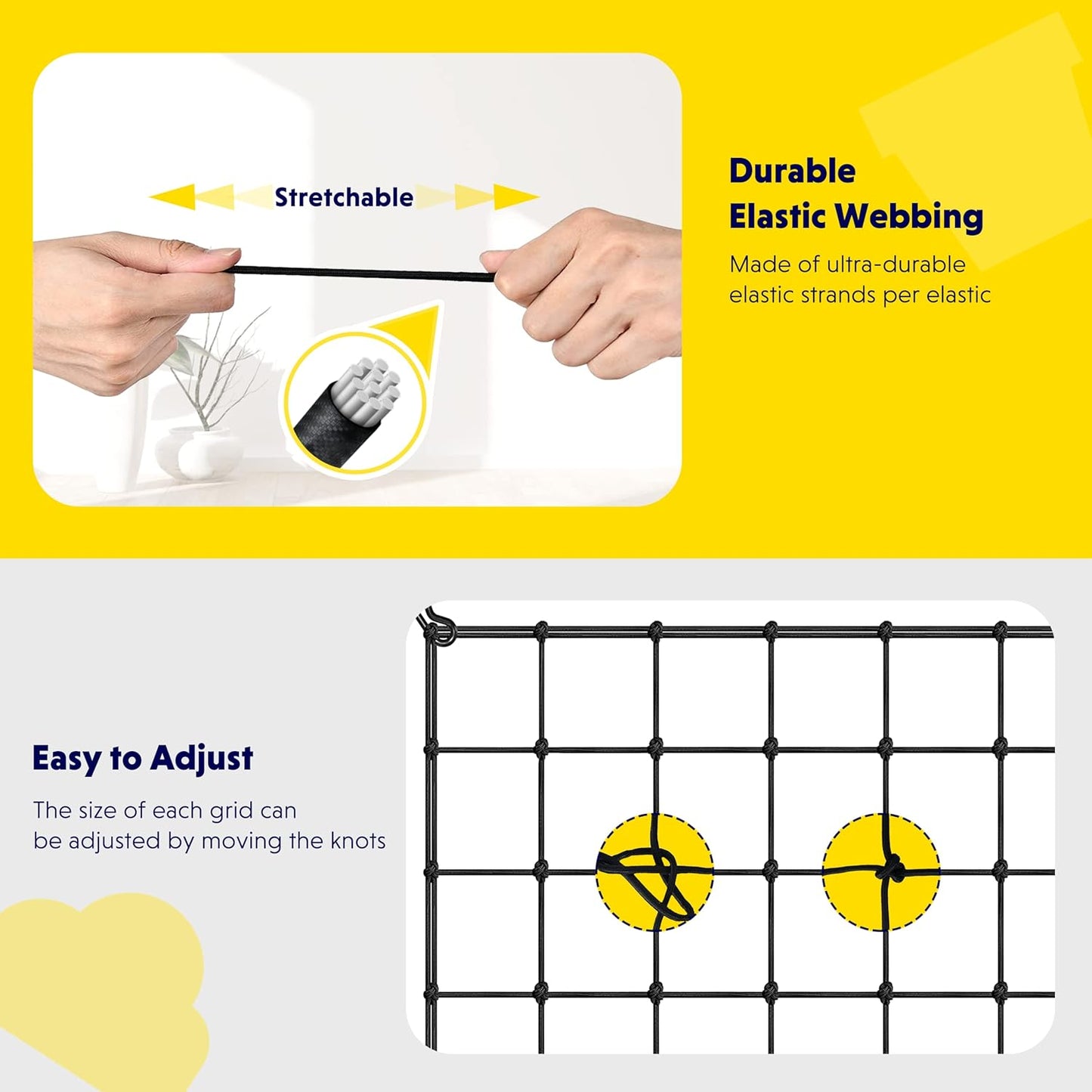 Red enrejado elástico 4x4ft para cultivo interior hidropónico