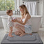 Alfombra baño antideslizante lavable 17x30 gris