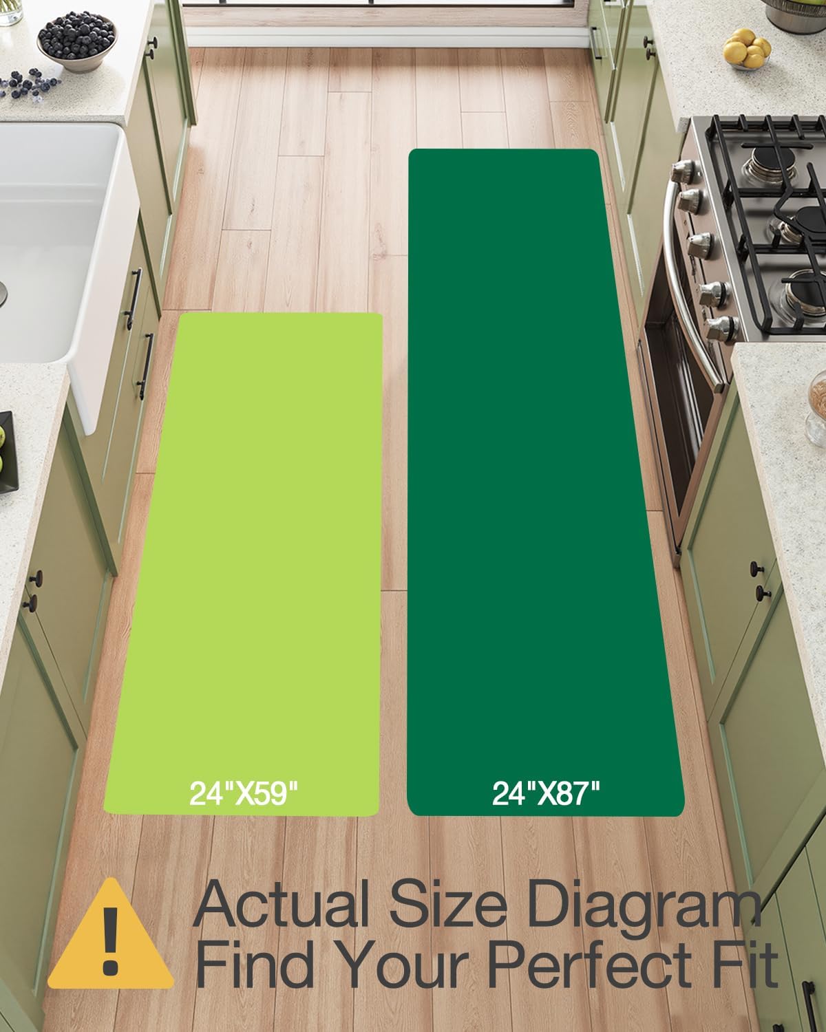 Tapete acolchado antifatiga cocina 24x59pulg