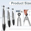 Pinzas acero inox 7-12 pulg con punta silicona antiarañazos negro