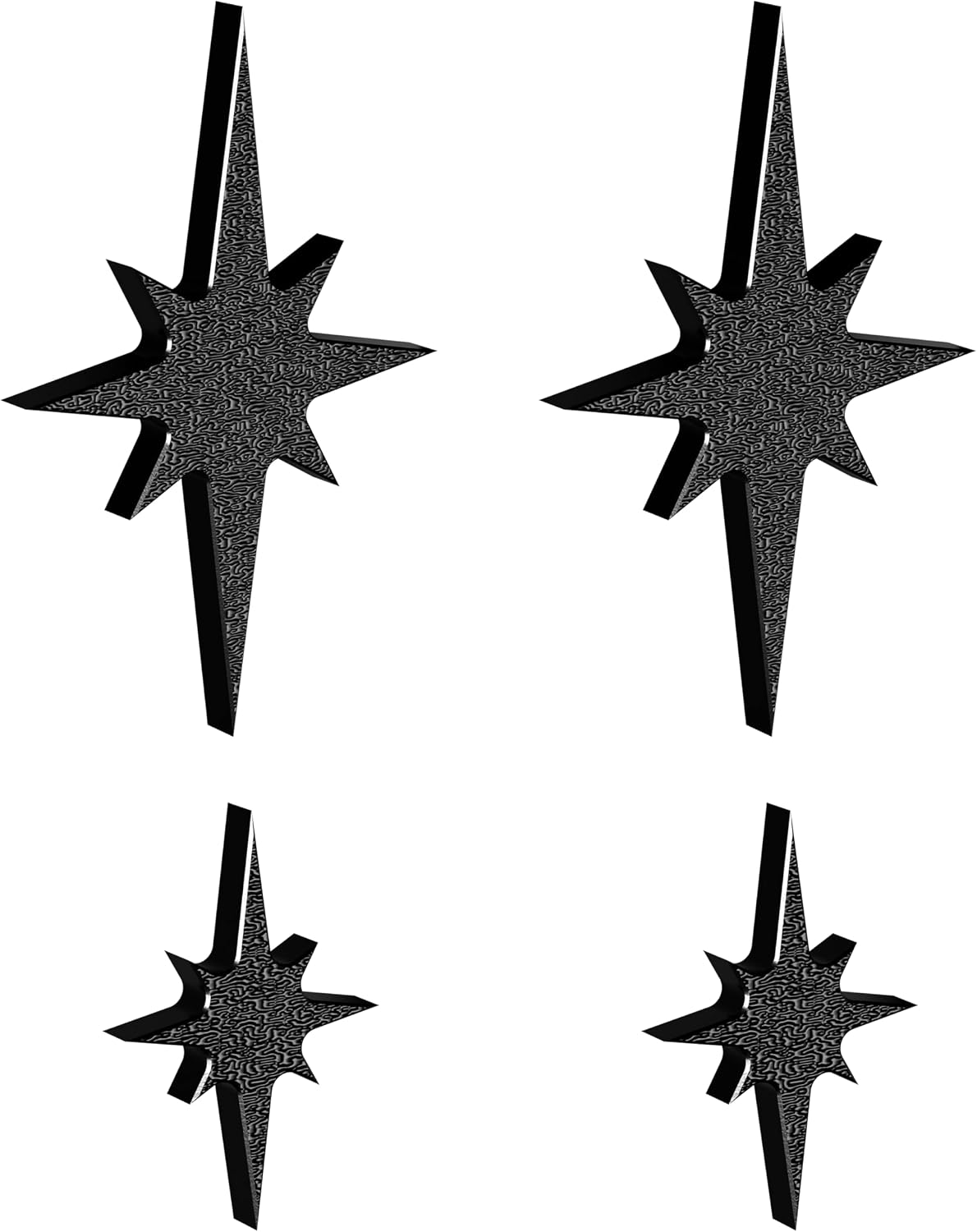 Números direcc. flotantes 6pulg plástico ABS negro