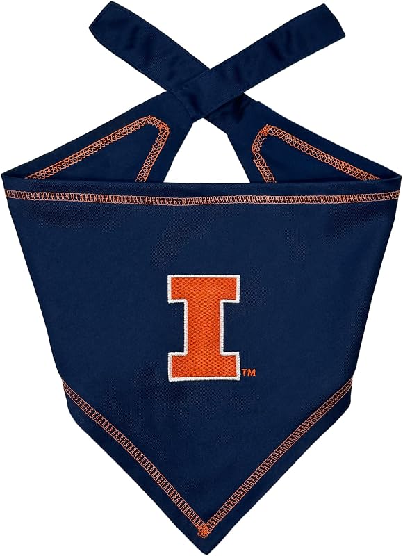 Bandana para perro Illinois Fighting Illini Talla Grande