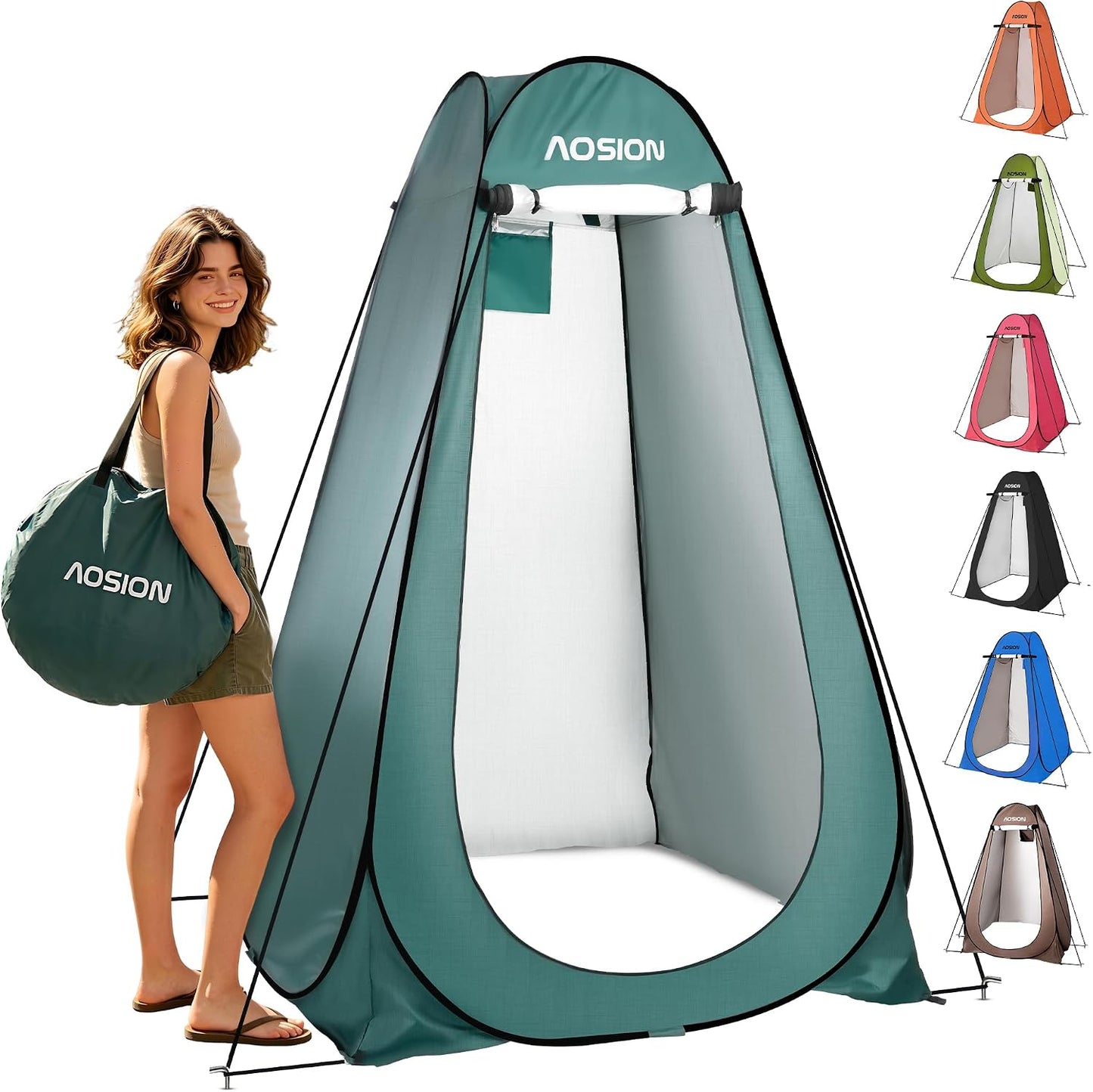 Tenda de ducha privada portátil con bolsa de transporte