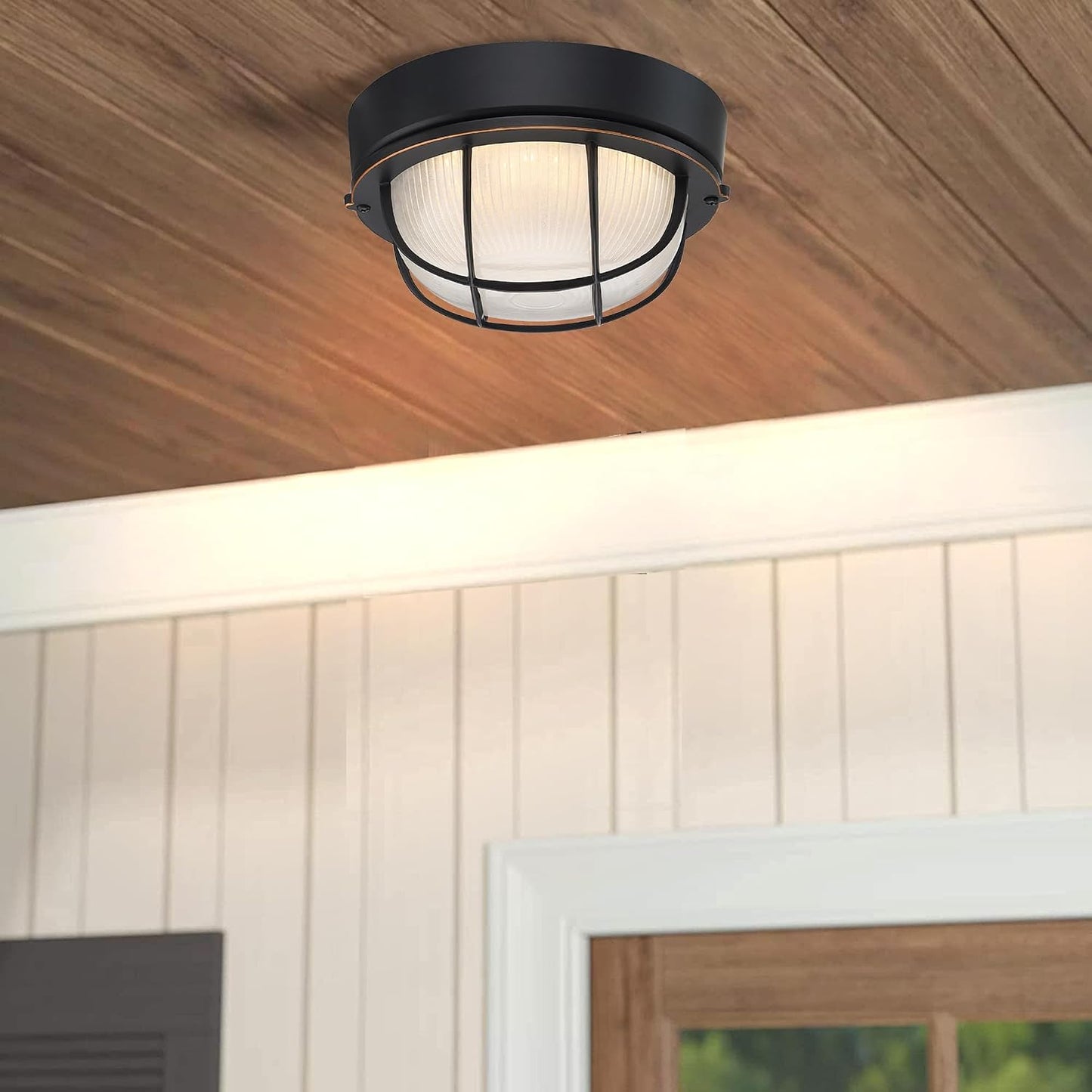 Luz LED mamparo redonda 8pulg bronce 3000K 1500LM