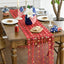 Camino mesa gasa roja 120pulg 4 de Julio decoración fiesta