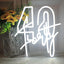 Letrero neón 40 años decoración pared hogar salón belleza