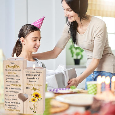 Portavelas regalo para hija cumpleaños Navidad boda