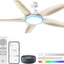Ventilador techo inteligente con luz RGB 52pulg Alexa