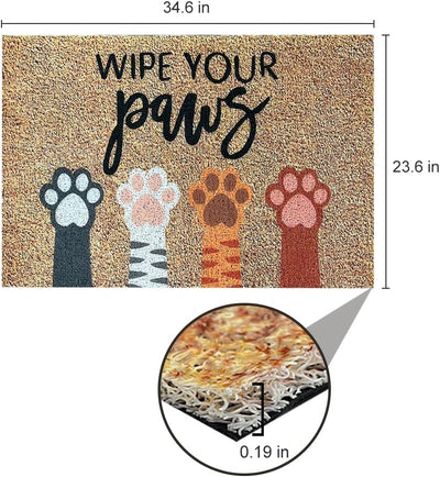 Tapete exterior antiderrap para patas fangosas y gatos