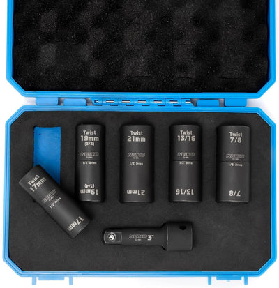 Set llaves giratorias 6 pzas SAE métrico 1/2"