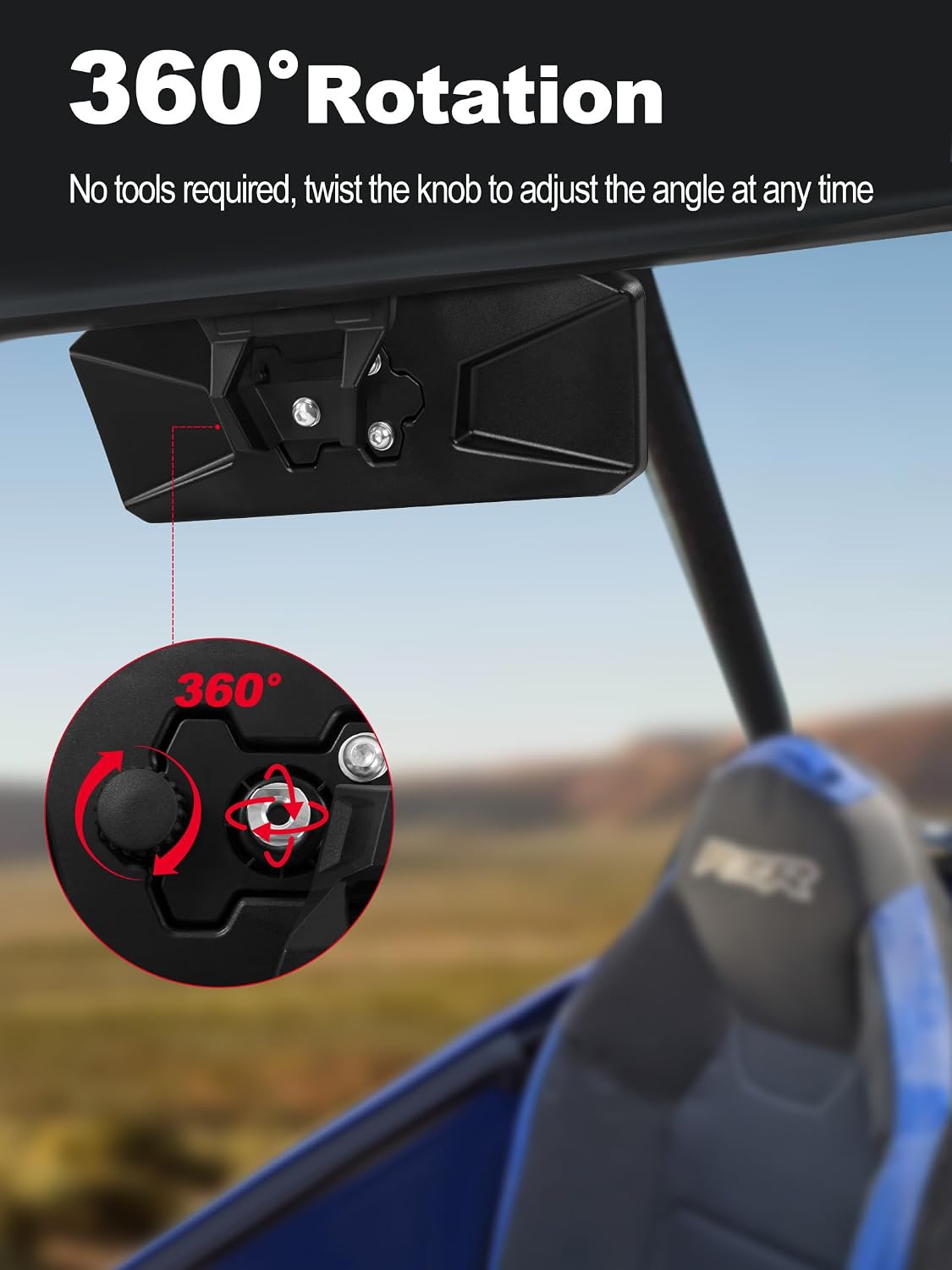 Espejo retrovisor UTV RZR 11x4.2" central comp RZR PRO XP