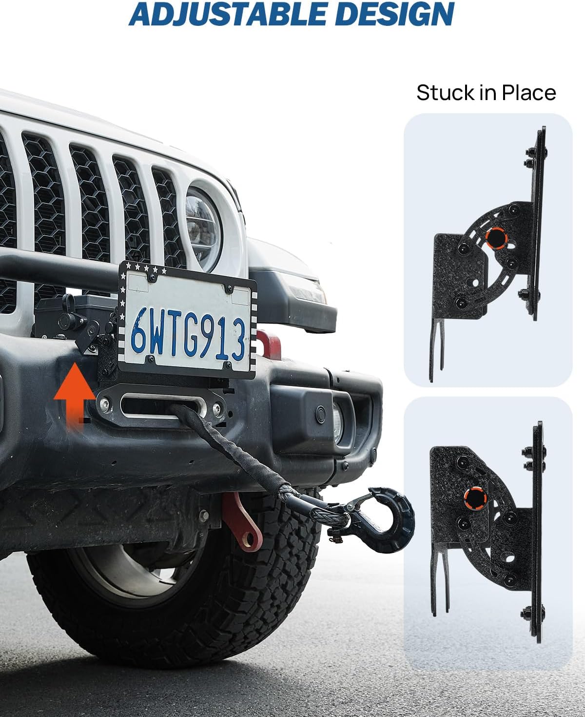 Soporte placa matrícula 10" para cabestrante hawse