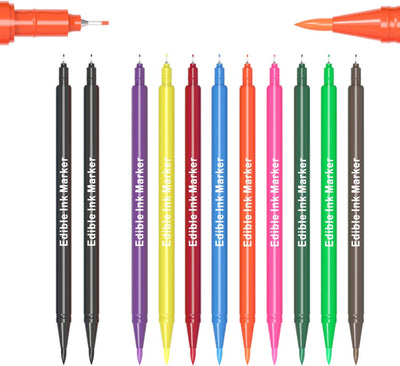 Marcadores comestibles 10 colores punta ultrafina para pasteles