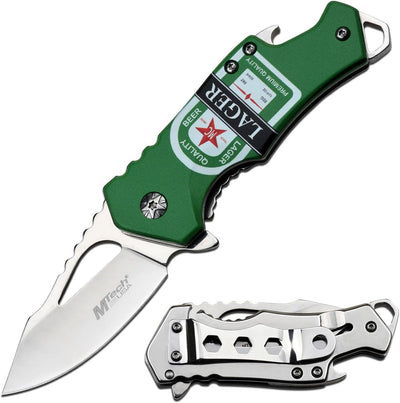 Cuchillo plegable táctico EDC acero hoja fibra