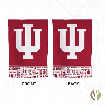 Bandera jardín IU Hoosiers 19x12" diseño L