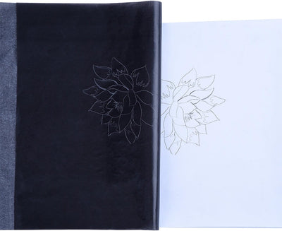 30 Pzas Papel Carbono Grafito 8.5x11pulg Negro