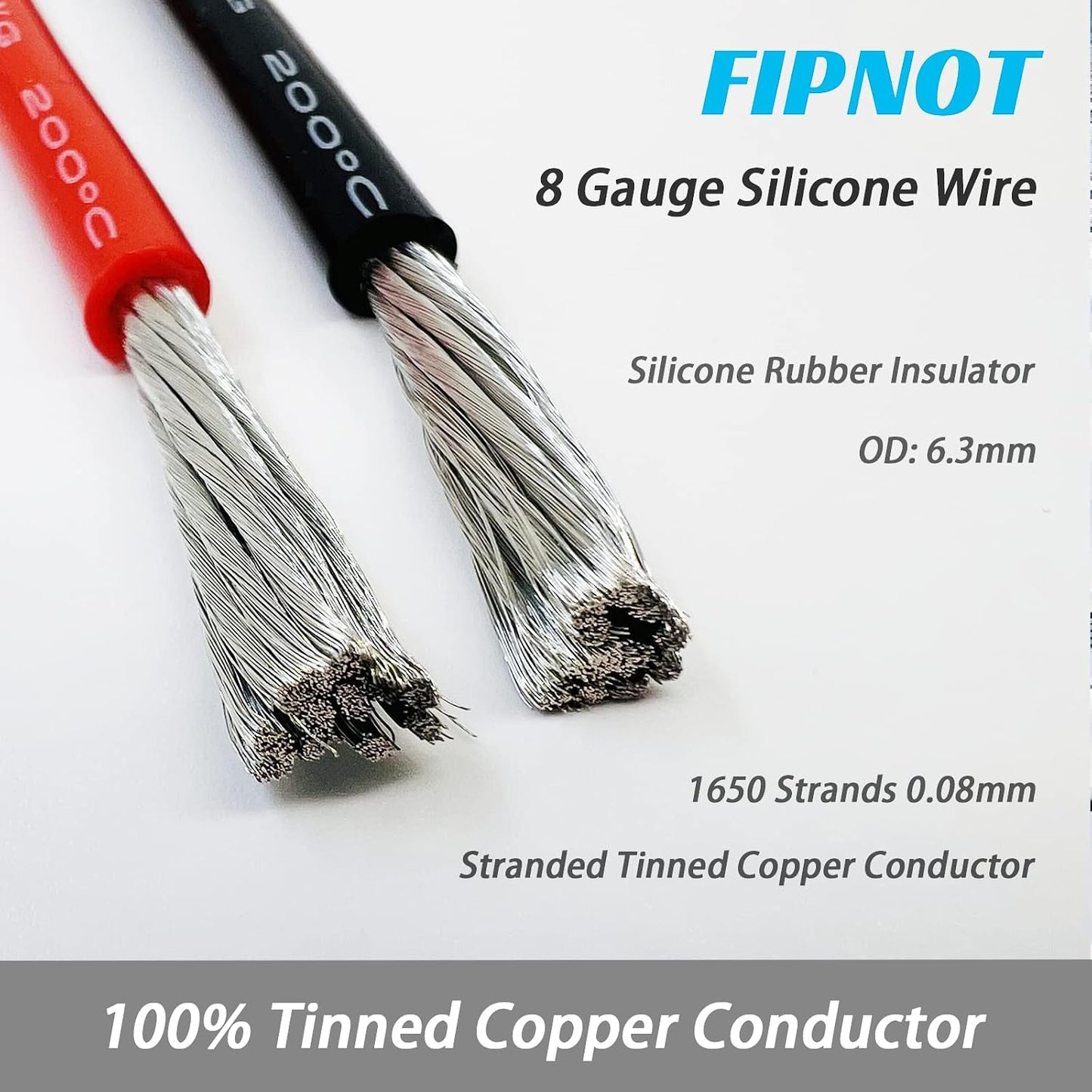 Alambre silicona 8awg 25pies flexible soldadura automotriz