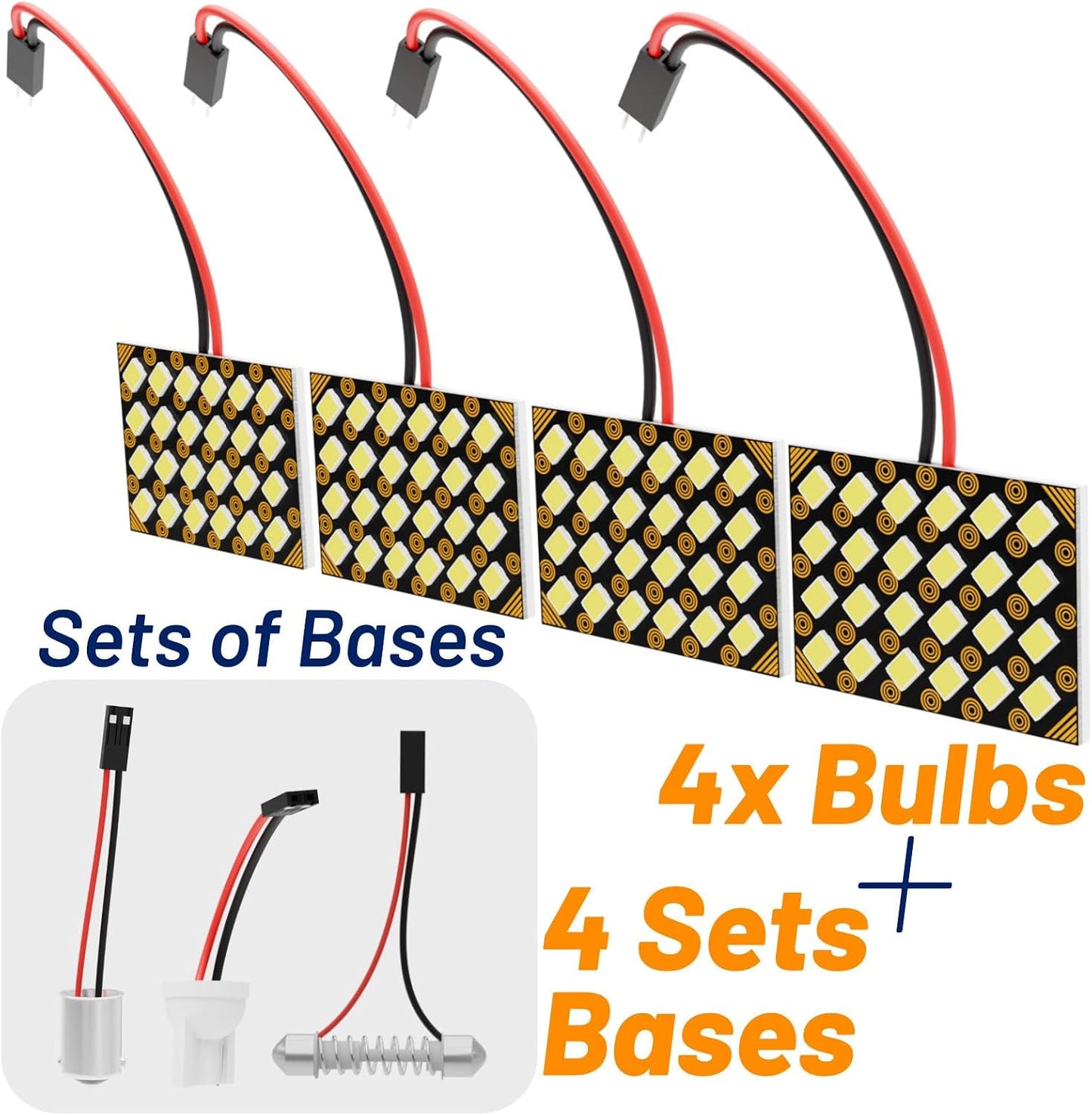 4 Set Luces LED 6000K 12V para Camper Panel Interior
